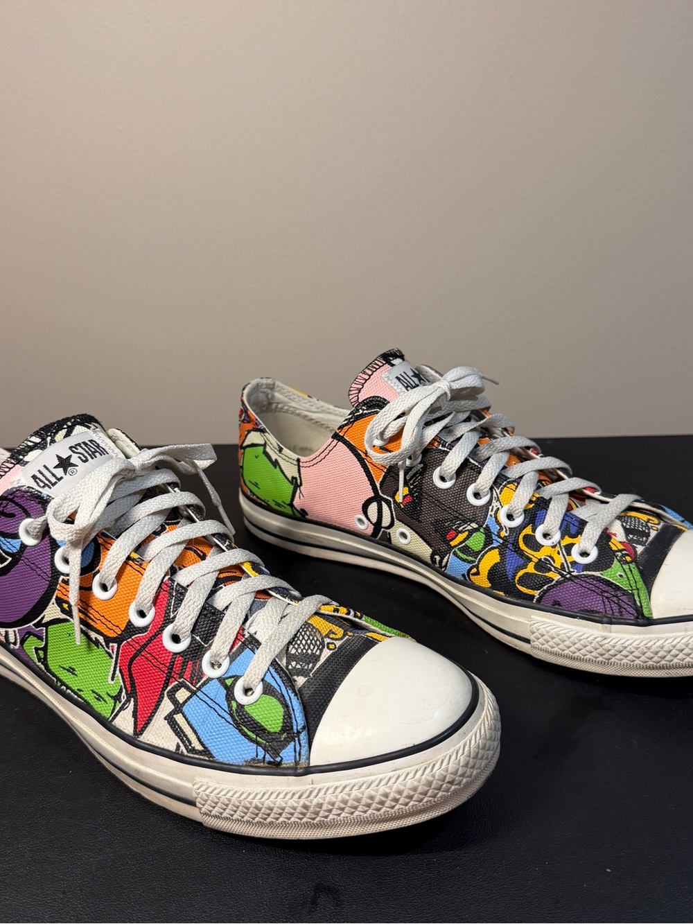 Converse Kids' Low Top Canvas Sneakers in Multi-Color mens 11 womens 13
